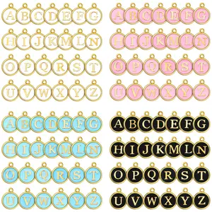 104PCS Letter Charms for Jewelry Making - Alphabet Charms for Necklace & Bracelet