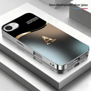 Suitable for [iPhone 16e] high-end phone case，The Latest Electroplated Glass Phone Cases—Choose from 26 Different Letters.YM99