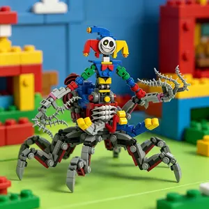 2026 Horror Game The Prototype Jester Spider Building Blocks Mini Bricks Action Figure Model Collectible Desktop Toy Gift