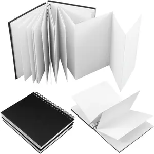 2 Pcs A5 Watercolour Hardback Concertina Sketchbook Fold Travel Portable Accordion Watercolor Paper Seawhite Sketchbook for Outlining Novel School Projects 32 Pages 8.6 x 7.08 in