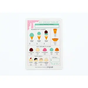 Ice Cream Parlor Playtime Pad 5"X7" 50 Sheets Notepad for Kids to Scoop Up Endless Fun Made in USA