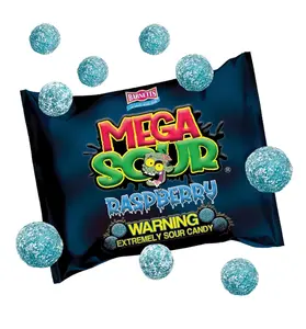 Barnetts Mega Sour Raspberry Candy 104g – Handmade British Hard Sweets – Extreme Sour Candy Challenge – Retro Party Bag & Gift Hamper Treats