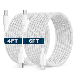 2Pack  17 16 15 Charger Cord, 1.2M+2M for  17e 17 17 Pro 17 Pro Max 16e 16 16 Pro 16 Pro Max/15 15 15 Pro 15 Pro Max Charger  Braided 60W Extra Long   Cord, Data Transfer