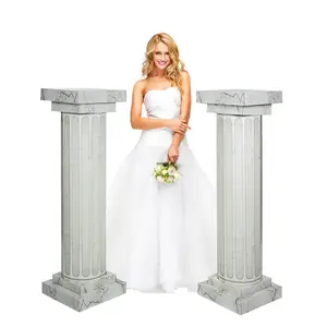 4 1/2-Ft. 3D Marble-Look Fluted Column Cardboard Stand-Ups - 2 Pc.
