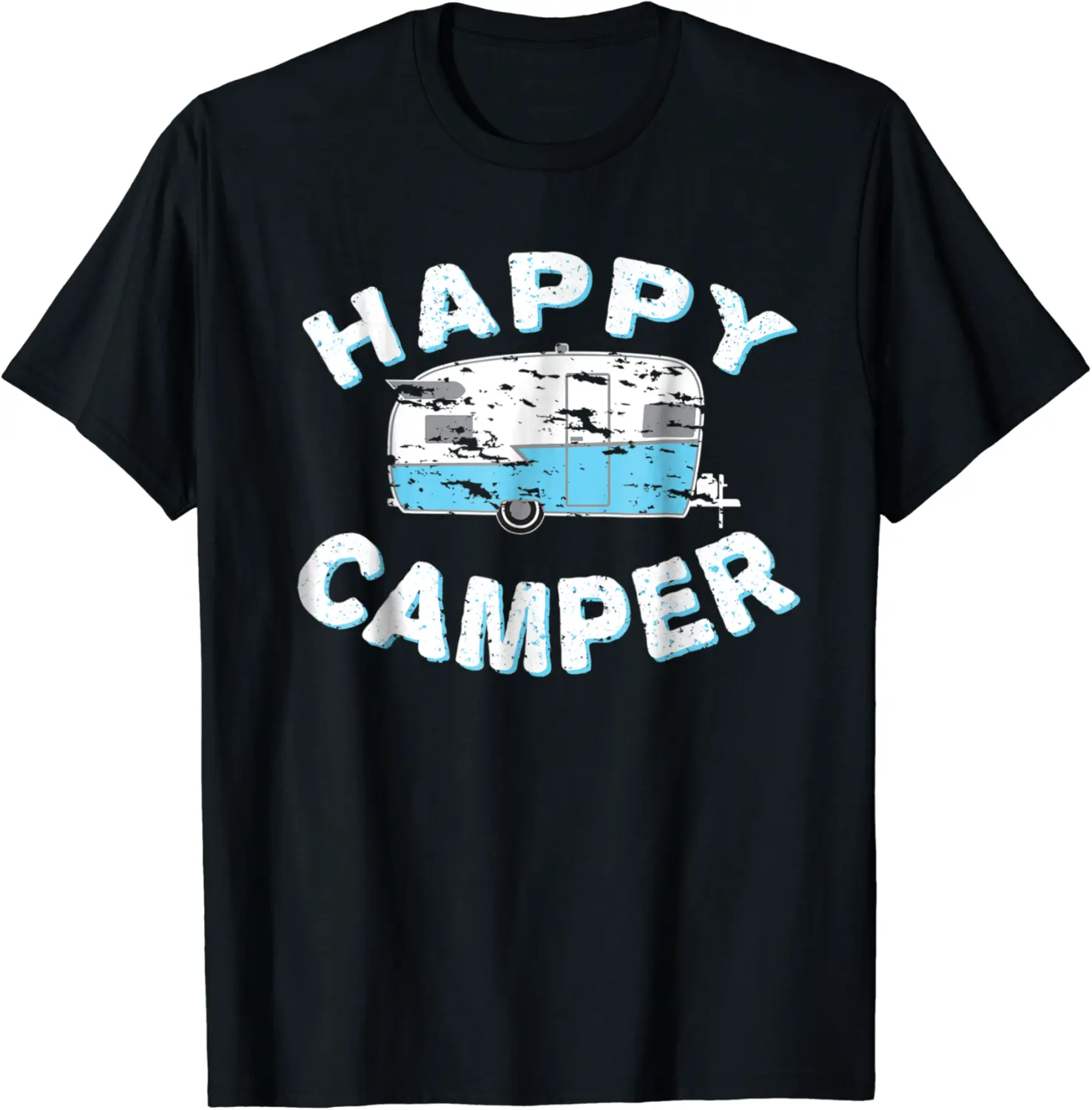 Happy Camper Vintage RV Trailer T-Shirt - Codyweav Shop 23B07MQW6HR9