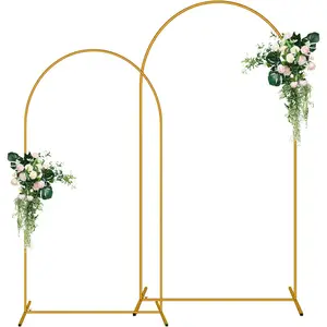 2 Pack Arch Backdrop Stand (7.2FT/6FT), Balloon Arch Stand, Metal Background Arch Stand, Backdrop Arch Frame, Wedding Arch for Backdrop