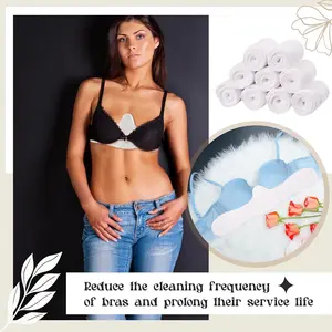 10PCS Cotton Washable Bra Pads 3 Layer Breathable for Women,Super Absorbent Sweat Pads Perfect for Christmas or Thanksgiving Halloween summervibes