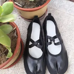 Women's French Cross Strap Peep Toe Mary Jane Flats, Spring New Style Ballet Shoes, Comfortable Single Shoe for Ladies