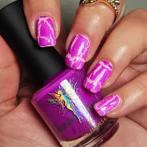 Banjaxed | A Bright Neon Purple Crackle Polish with a Purple Aurora