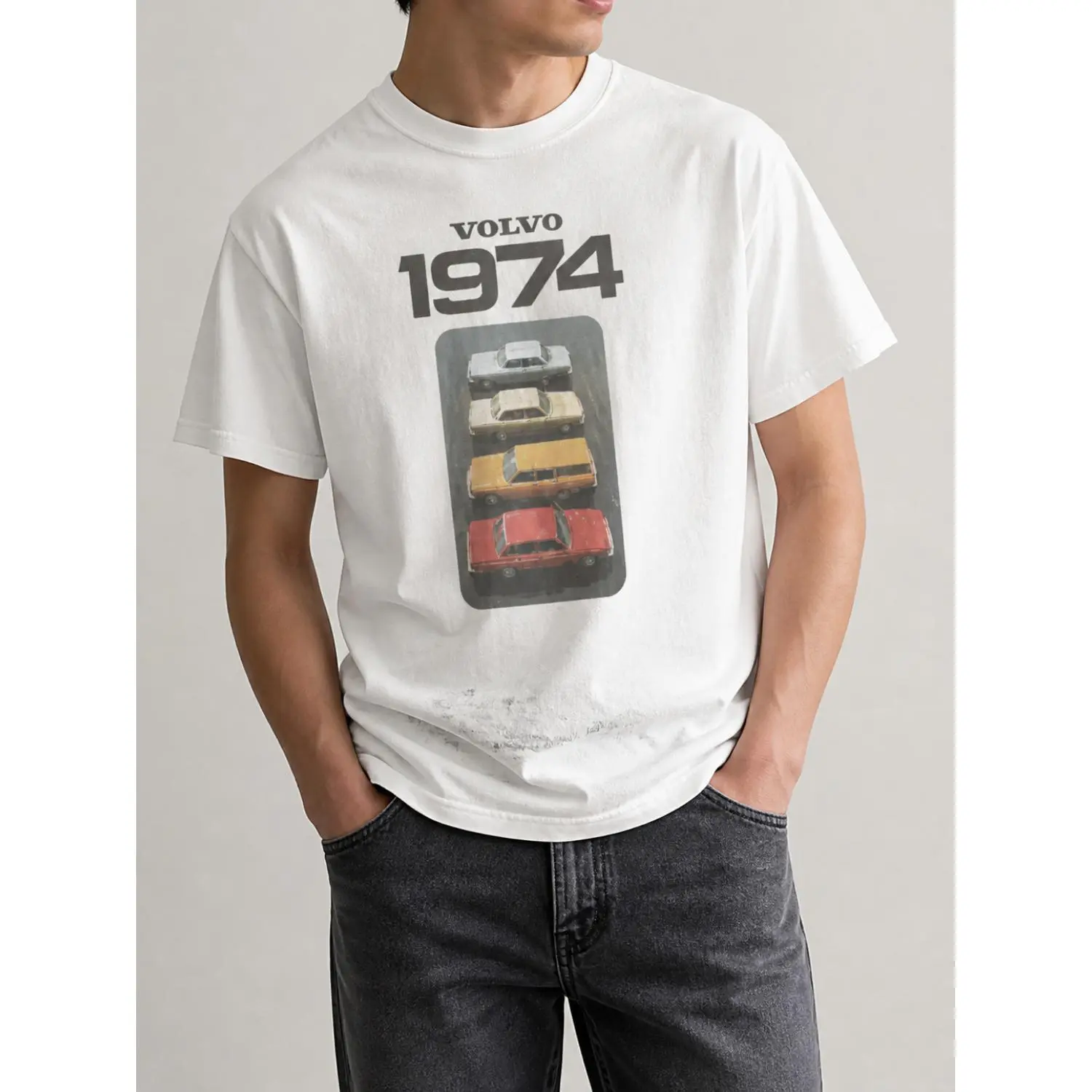 Retro Volvo 1974 Marketing Campaign T-Shirt, Unisex Vintage Y2K Tee, Perfect Gift for Men and Women Casual Crewneck