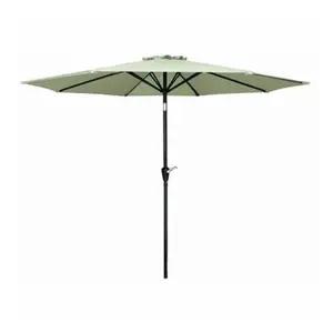 Four Seasons Courtyard 9' Round Polyester Patio Market Umbrella, Seafoam Green
