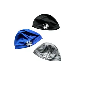 Wholewrld Skully's - Blue Black & Silver Beanies with Circular Logo Design