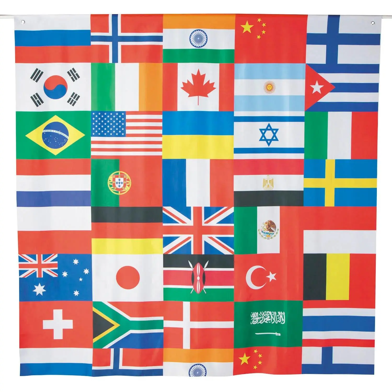 All Nations Flag Backdrop Banner