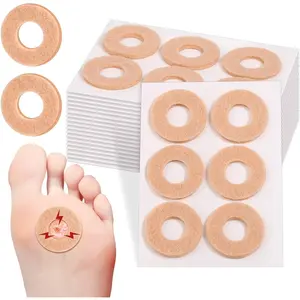 84 Pcs Callus Cushions for Bottom of Feet Self Adhesive Donut Corn Remover Pads Corn Patches for Foot Toes Blister Bunion Wart Pain Relief Prevention Pads,Skin Color