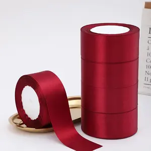 5 rolls Satin Ribbon Wrapping Ribbon For & DIY Cake Decoration, Gift handmade rose kit satin ribbon packaging gift box decoration ribbon Decorative Ribbon for Wedding Party Cake Gift Packaging Set
