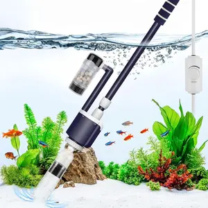 Fish Tank Cleaner,DC 34W/600GPH Adjustable Water Flow Aquarium Gravel Vacuum,Multi-Filtration Purifies Water Electric Cleaning Kit for Water Change Water Circulation Wash Sand Gravel 110V-240V
