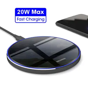 20W Wireless Charger Phone Charging Pad compatible with iphone 16 15 14 13 12 11 X compatible with Samsung galaxy Smartphone Cellphone wireless charger