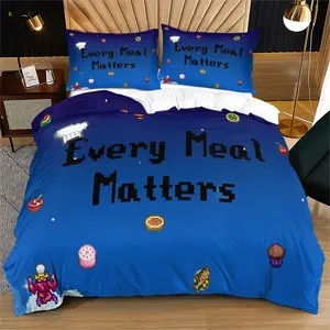 Starfield Bedding Set, Includes Fitted Sheet & Pillowcases, Digital Print Design, Ideal Gift for Gamers, Bedroom Decor