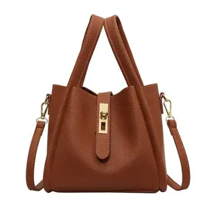 Women's Elegant Minimalist Handbag, Trendy Vintage Bucket Bag, Chic All-match Handbag for Daily & Work Use,?Valentine's Day, Gift
