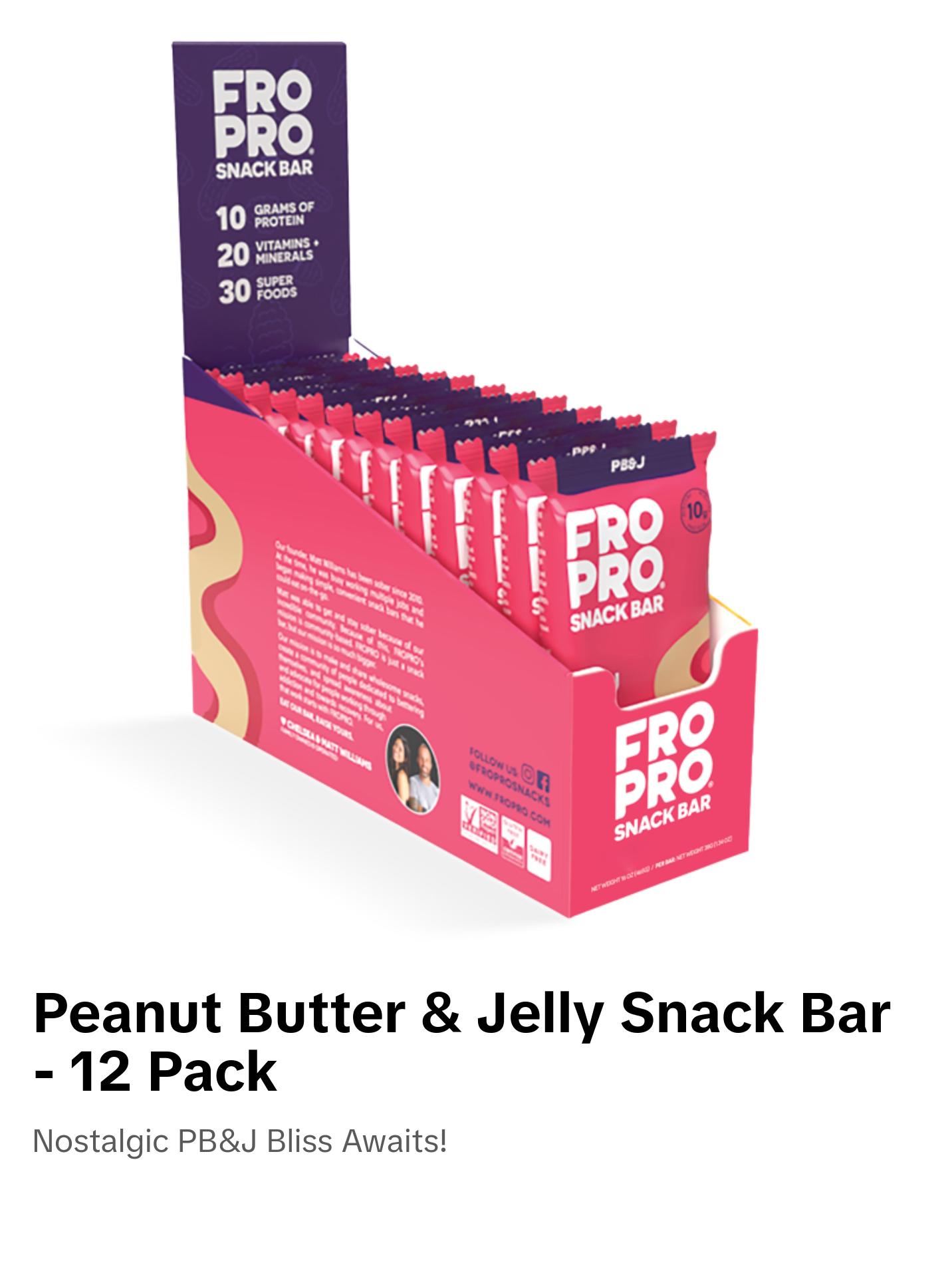 Peanut Butter & Jelly Snack Bar - 12 Pack