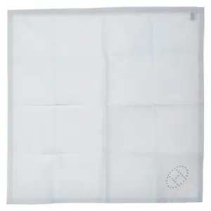 Pre-owned HERMÈS Cotton Small Leather Goods Hermes H Logo Embroidery Handkerchief