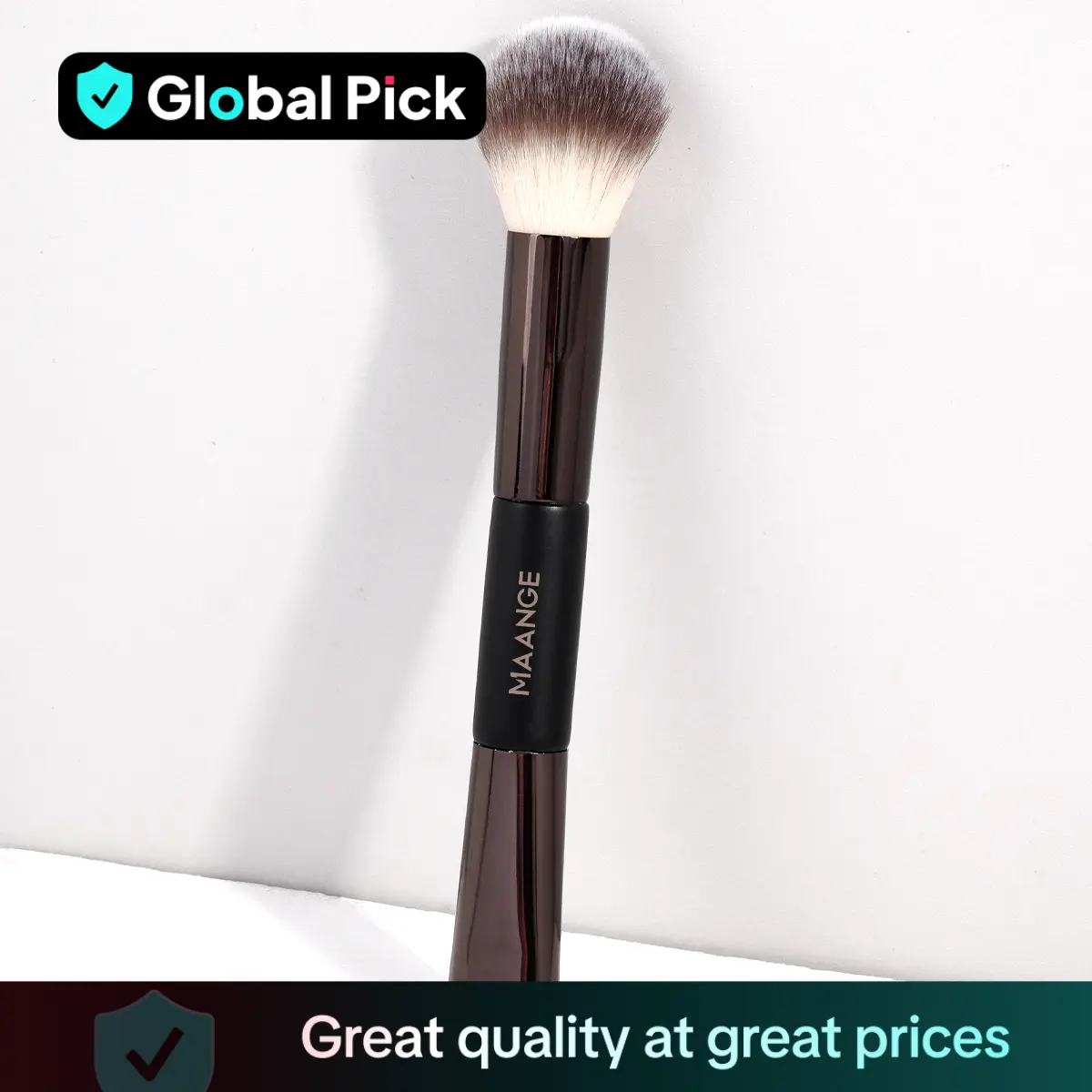 Dual Head Makeup Brush, 1 Count Blush Brush, Loose Powder Brush, Nose Shadow Brush, Highlighting Brush, Makeup Tools Gift for Women & Girl