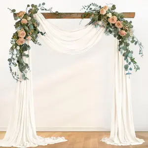 Wedding Glitter Arch Draping Fabric 1 Panel 29" x 6.5 Yards Sheer Backdrop Curtain Drapery for Summer Wedding Ceremony Birthday Party Indoor Ceiling Decor