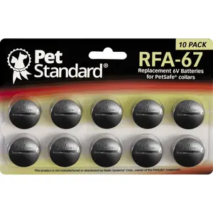 Standard Replacement RFA-67 6V Lithium Batteries Compatible with PetSafe Battery-Operated Pet Products and Specific Dog Receiver Collars RFA-67D-11 Pack of 10