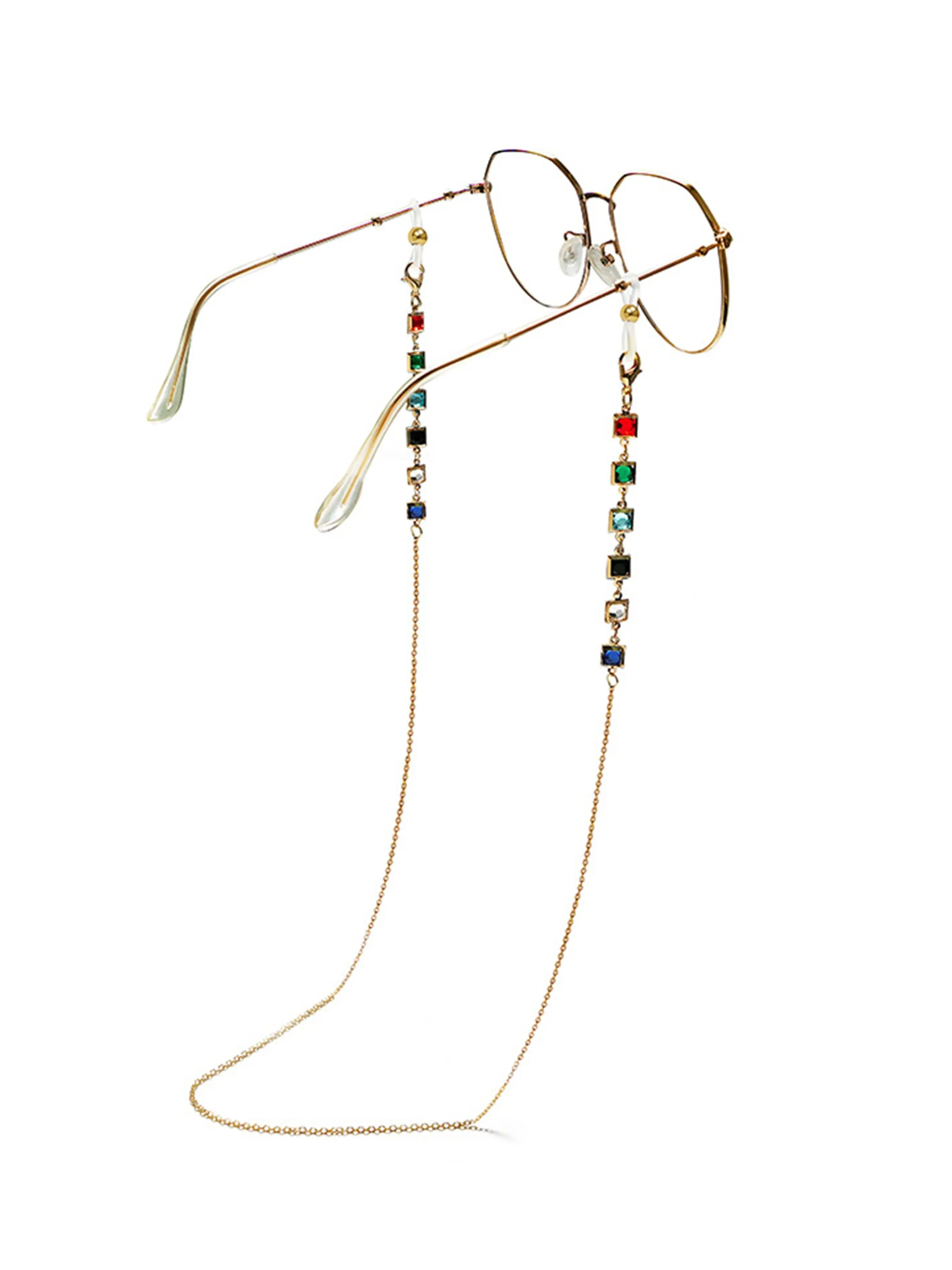 1 Piece Eyeglass Chain Mask Hanging Strap Bead Detail Sunglasses Holder Glasses Cord, Glasses Lanyard, Durable & Stylish Accessory for Daily Use