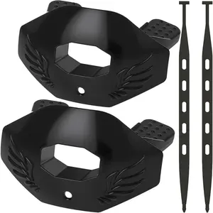 2Pcs Football Mouth Guard with Strap, Fits Adult & Youth, Soft and Durable, Full Mouth Protection Lip Guard Mouth Piece, Black