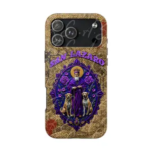 SAN LAZARO Tough Phone Case Polycarbonate Shell TPU Lining Compatible with iPhone & Samsung Smartphones CUBA CUBANOS SANTOS Wireless Custom Protective Cover