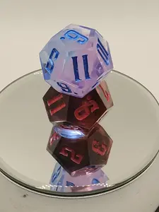 Daggerheart Twin d12 Dice by Critical Role – Cloudblush Hope & Midnight Pink Fear