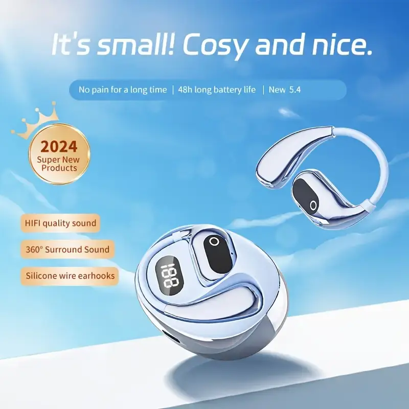 Wireless Headset - Active Noise Cancellation, Touch Control, Capacitive Microphone, Type-C Charging, Noise-Canceling, Portable, Travel Essential