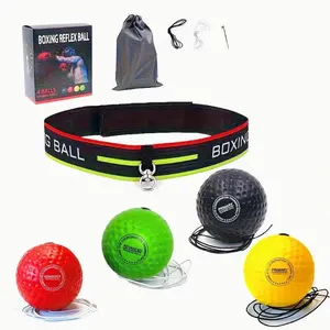 Boxing Reflex Ball Set, 1 Set Boxing Reflex Ball with Headband, Speed Ball for Boxing Training, Stress Relief, Fitness, Hand Eye Coordination Training Equipment, Christmas Gift