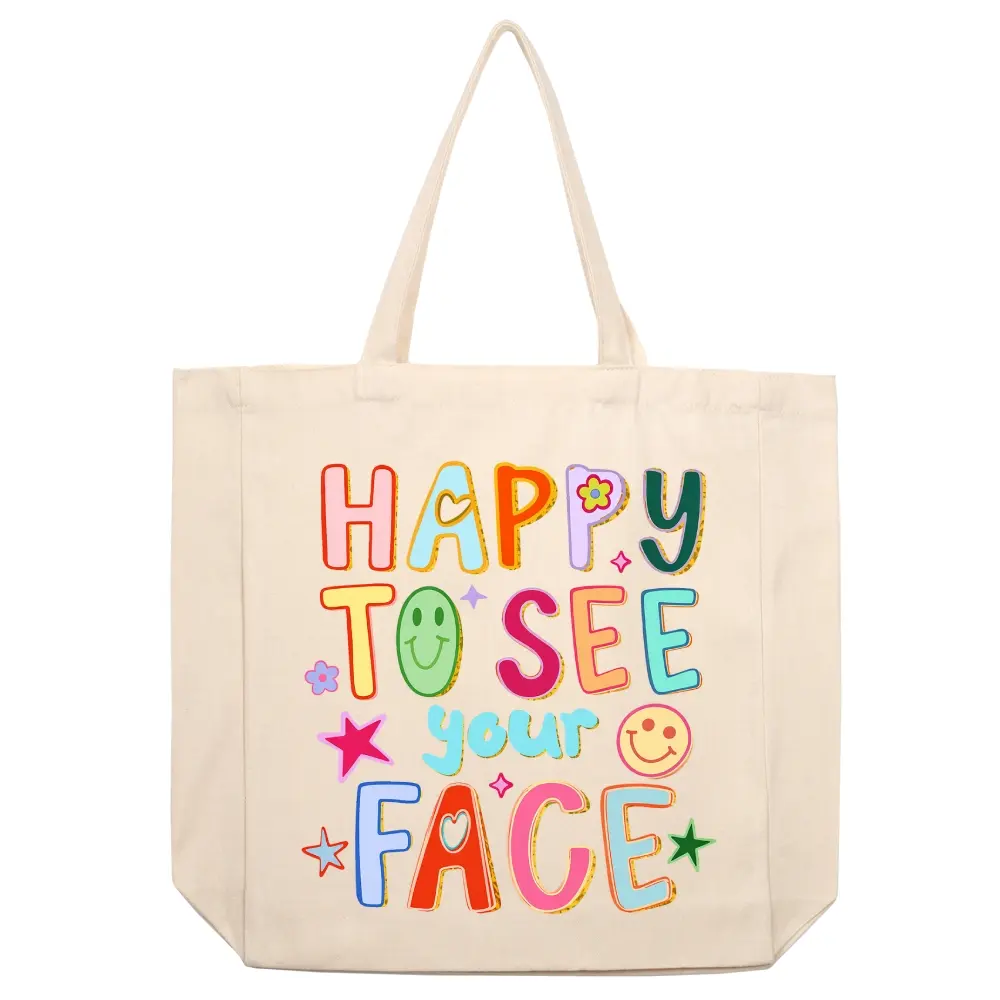 Women's 100% Cotton Denim Canvas Tote Purse - Cartoon-Style, Breathable, Tag-Free Handbag for Sports, Outdoor Activities, One Size