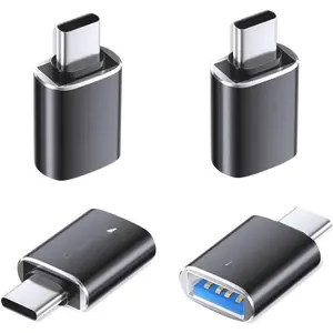 USB C to USB A Adapter 4 Pack, USBC Male to USB A 3.0 Female OTG Adapter, Type C Male to Type A Female 3.0 OTG Adapter for   16 15, Flash Thumb Drive,,iPad, Galaxy