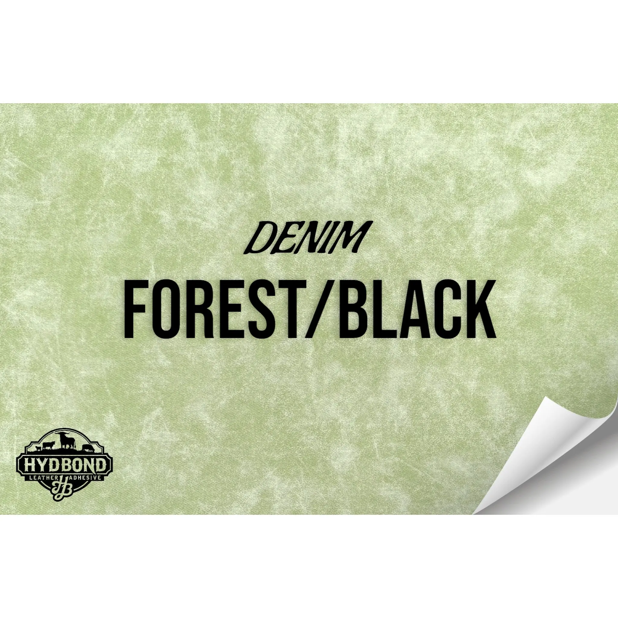 FOREST DENIM/BLACK HYDBOND LEATHERETTE SHEET (12"x24") ULTRAHYD®