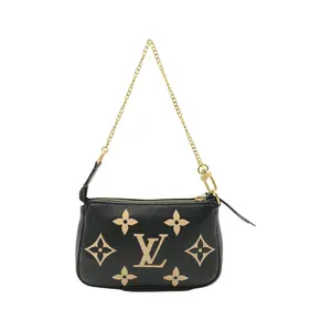 Pre-owned Louis Vuitton Calfskin Tote Bags Bicolor Monogram Empreinte Accessory Pouch