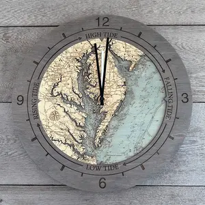 Chesapeake Bay Tide & Time Clock, 16.50" Diameter