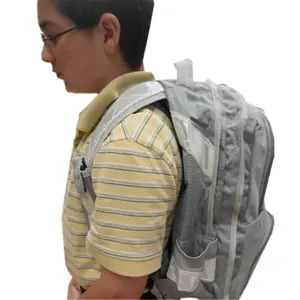 212 MAIN Silver Hook-and-Loop Backpack, Equipped with Reflective Material for 360-Degree Visibility
