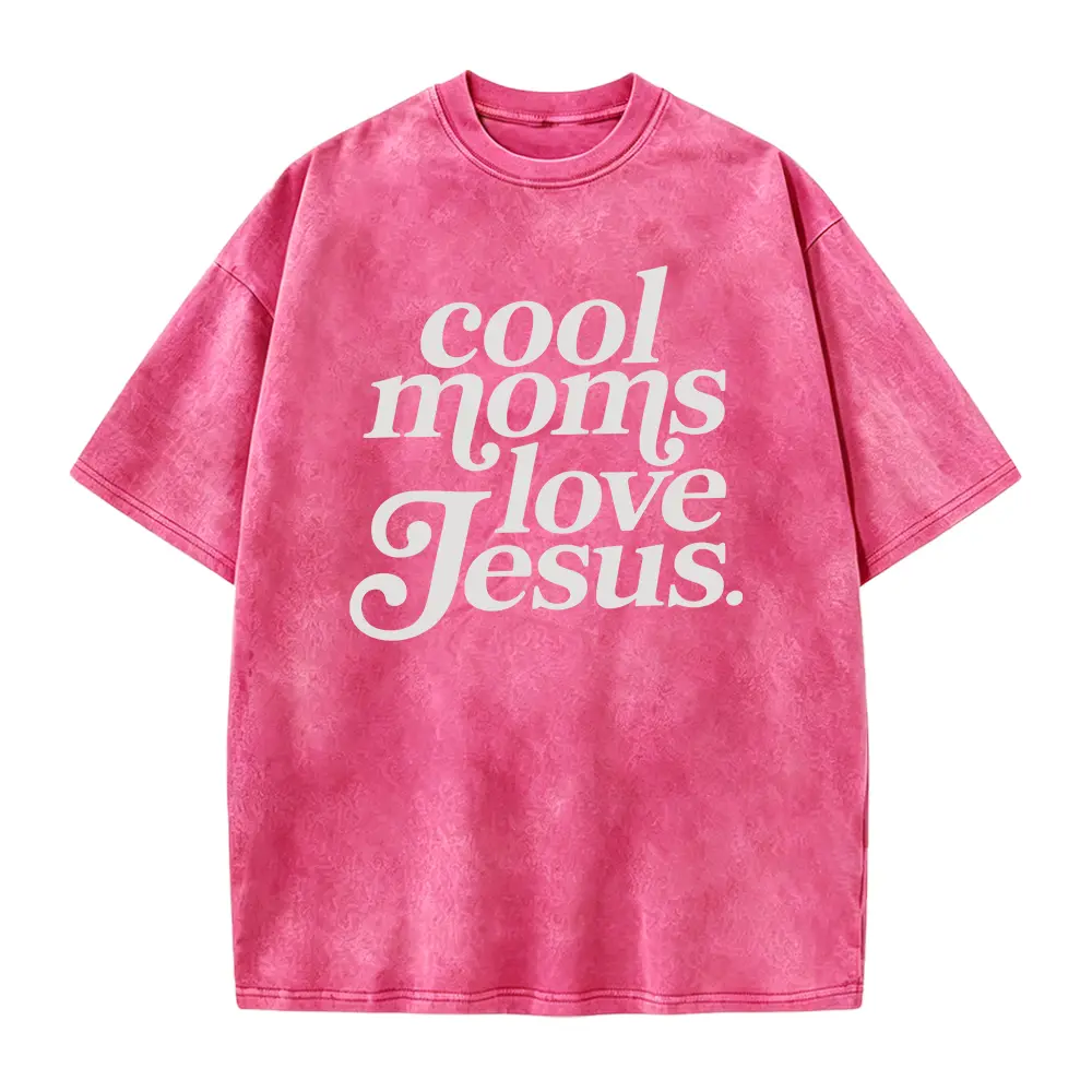 Cool Moms Love Jesus Comfort Shirt, Praying Mama, Religious Mom Sweatshirt, Inspirational Mom Tee, Gift for Mom, Faithful Mother Gift Casual Cotton