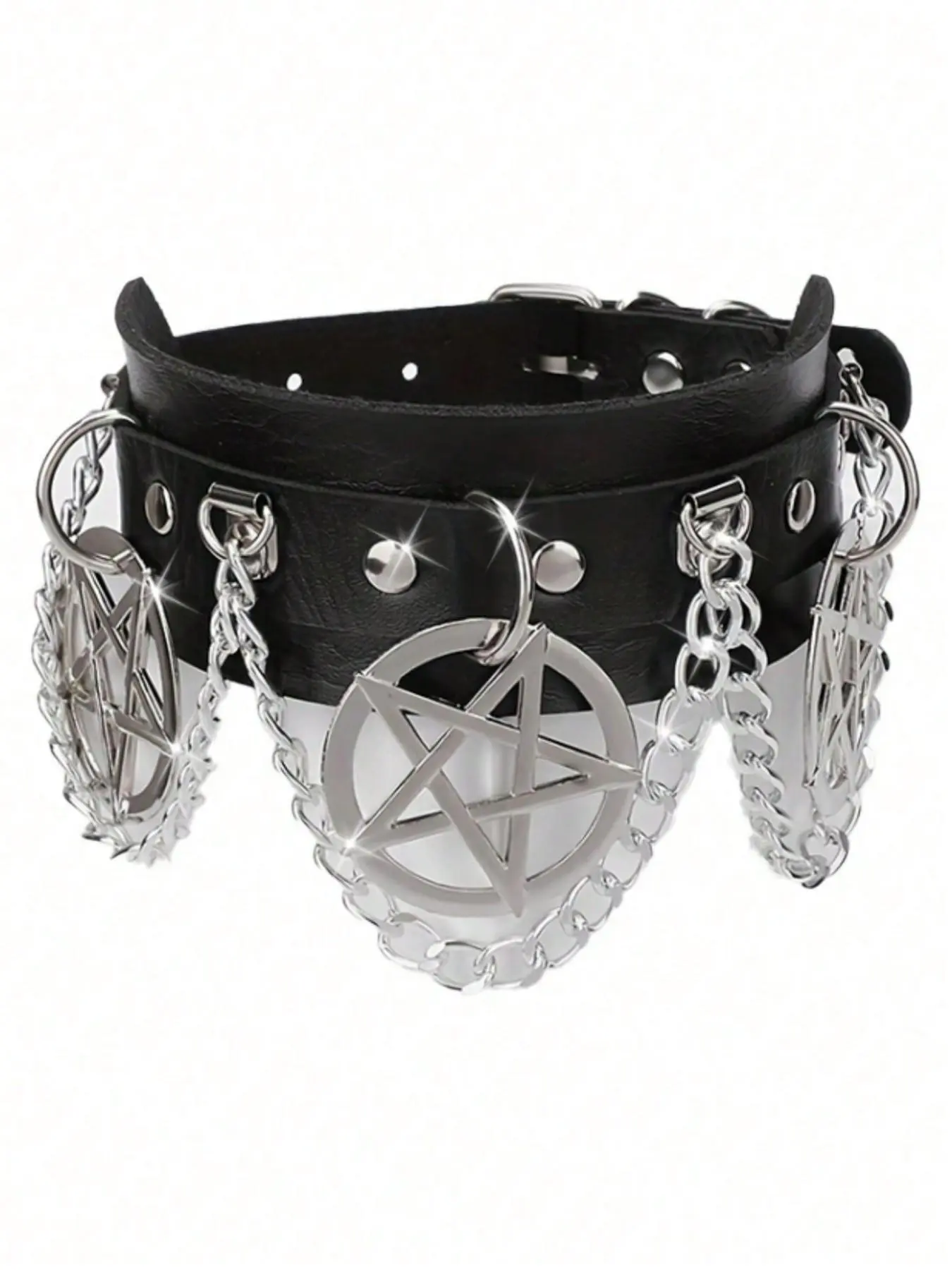 Punk Gothic Style PU Leather Necklace, Heart Style Choker Necklace, Heart Shaped Choker, Fashionable Spiked Decor Necklace for Women & Girls, Trendy All-match & Exquisite Jewelry for Birthday Gift, Fashion Cool Accessories, Fashionable Accessory