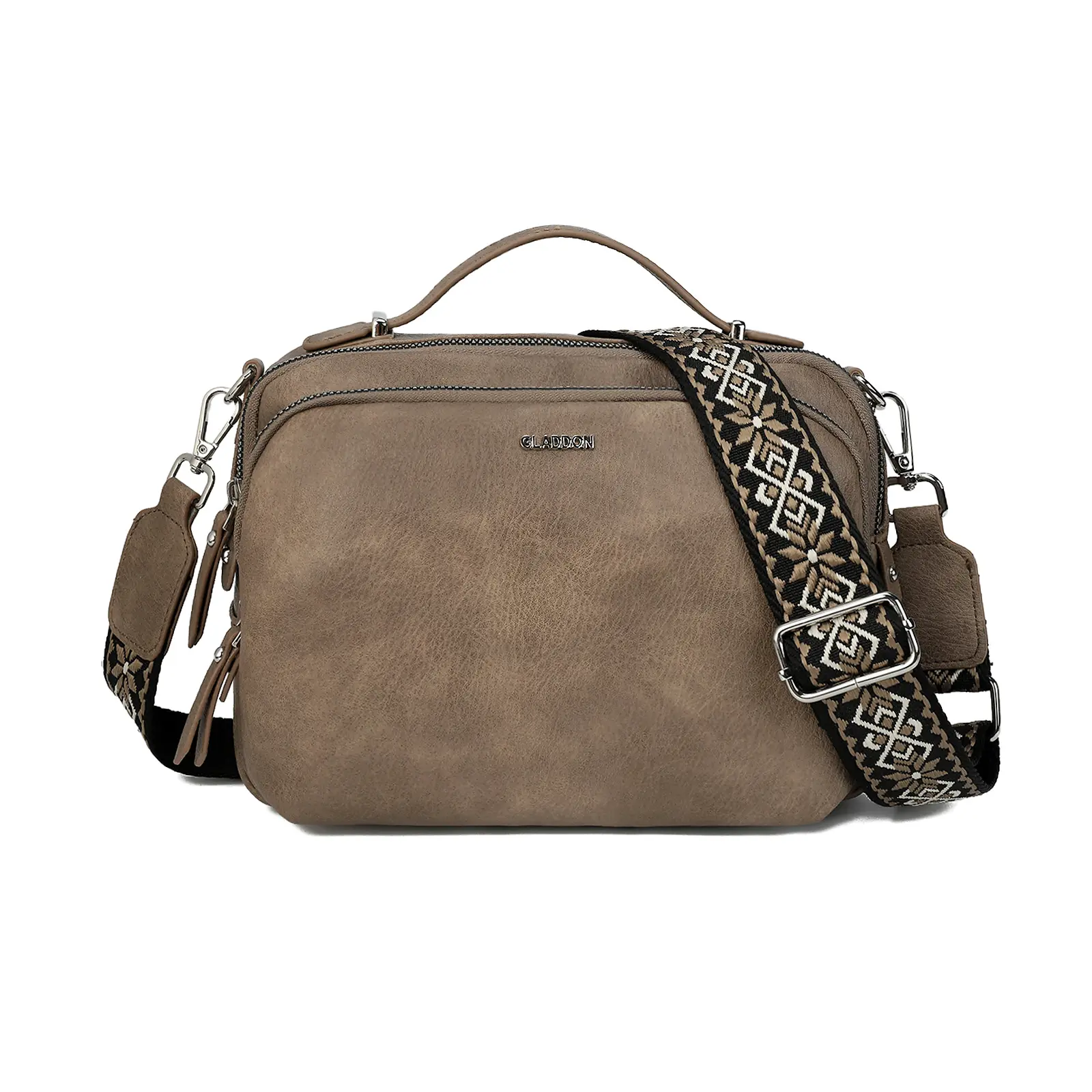 Multi Pockets Crossbody Bags for Women Small Top Handle Purse Satchel and Medium Use Elegant Functional Soft Material & Woven Strap Design