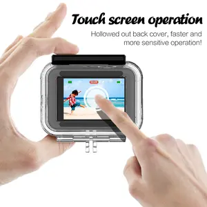 GoPro Waterproof Touchscreen Housing – Underwater housing rated for diving to 45 meters/148 feet, with a glass lens – Ideal for underwater photography, scuba diving, snorkeling, and water sports