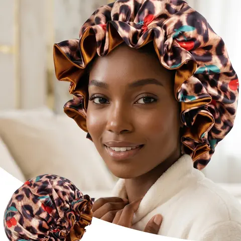 Women's Satin Sleep Hat Hair Protector, Sleeping Bonnet, Hair Cap For Sleep, Soft Comfortable Design, Night Use, Fashion Headwear, Casual Home Wear, Daily Use