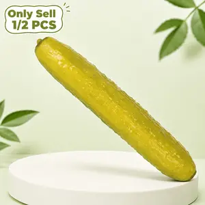 1/2 PCS Pickle Squishy Stress Relief Toys, Realistic Pickle Stress Relief Toy, Slow Rising Soft Squeeze Sensory Fidget, Flexible Rebound Hand Toy for Home Office Classroom Travel Use