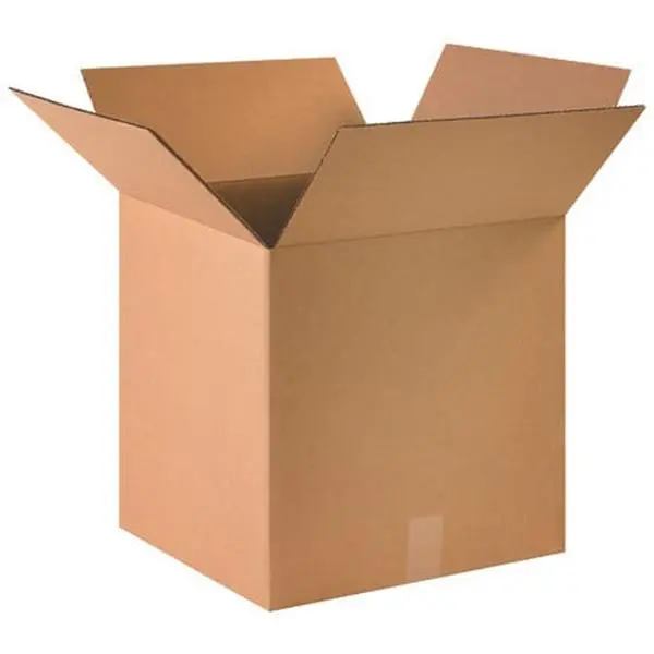 Box Partners Kraft Paper Corrugated Stacking Square Shipping Boxes, 16x16x16" Size, Disburses Product Weight Evenly, Flat Bundle (25 Count) for Packaging Cylindrical or Round Products, Envelopes & Postal Supplies, Stacking Box