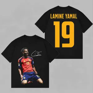 [ Dunk Nation ] Lamine Yamal #19 Tee, Vintage Spain Soccer Shirt, Retro Football Fan Graphic T-Shirt, Premium Cotton Streetwear Gift