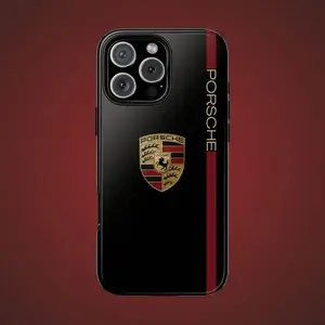 Porsche Car Themed Phone Case Premium Matte Texture, Protection, Shockproof, Anti-Drop, Anti-Fingerprint For IPhone 17-12, Pro Max, Pro Plus