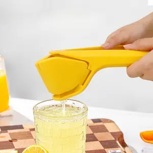 Foldable Manual Lemon Squeezer, Ergonomic Design, Space-Saving, Side Rotating, Effortless Juice Extraction